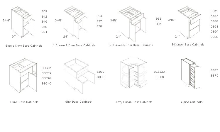 frameless base cabinets
